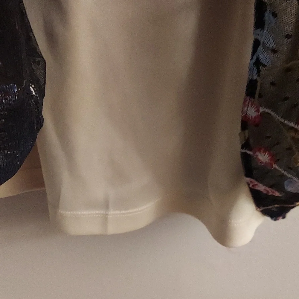 ADRIANNA PAPELL Black Floral Embroidered Tiered Fit Off-the-Shoulder Dress NEW 6 - Picture 8 of 15